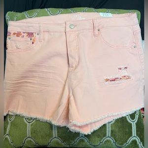 Time and Tru pink denim shorts